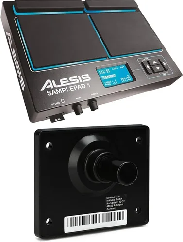 Vista 8 de Alesis Sample Pad Pro + Montaje de módulo - Instrumento de percusión y activación de muestras con almohadillas de goma de doble zona y placa