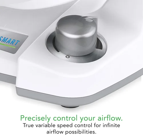 Vista 4 de Vornado Ventilador circulador de aire compacto Energy Smart 133DC con control de velocidad variable, blanco, CR1-0349-73 y Vornado VFAN Mini