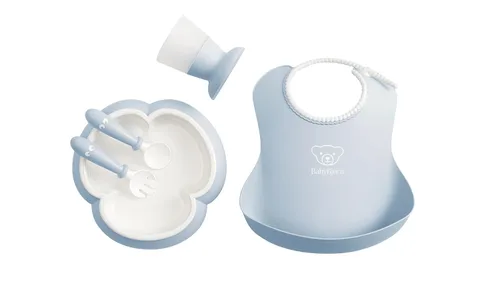 Vista 5 de BabyBjörn Juego de cena para bebé, 5 piezas, gris
