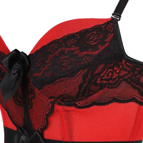 Vista 12 de Zhitunemi Corsés Lencería Para Mujer Bustier: Sexy Traje De Halloween Mujer Correa Bustier - Salir Tops Sesión De Fotos Corsé