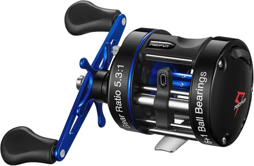 Vista 8 de Piscifun Chaos XS Carrete de Pesca Baitcasting, Carrete Baitcaster Redondo de Cuerpo Metálico Reforzado, Carrete Suave y Potente para Agua Salada