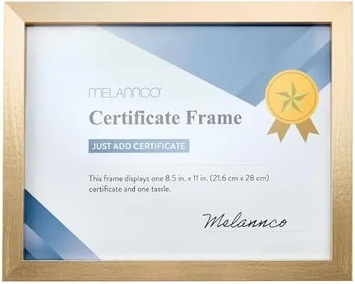 Vista 9 de MELANNCO - Marco de diploma de 8.5 x 11 pulgadas, marco de certificado negro para grados, premios y documentos, ganchos de dientes de sierra