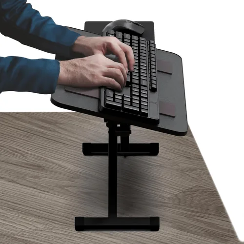 Vista 2 de KT3 Soporte para teclado de computadora para escritorio, elevador de teclado para escritorio, soporte de teclado ajustable en altura para elevar