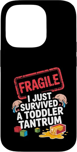 Vista 17 de Fragile I Survived a Toddler Tantrum Funny Parent Graphic Case for iPhone 16