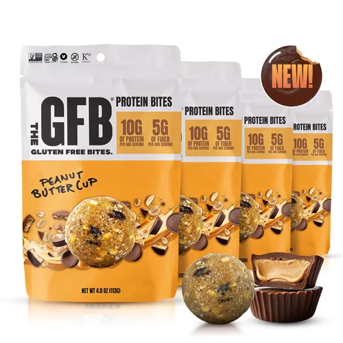 Vista 24 de The GFB Bocaditos de proteína aptos para alérgenos para pastel de cumpleaños, aperitivos sin gluten sin nueces, bolas de proteína a base de plantas