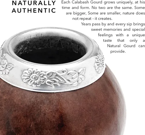 Vista 6 de BALIBETOV Juego de 2 calabazas Yerba Mate y 1 paquete de 3.53 oz - 3.5 onzas de Yerba Mate - Yerba Mate Cup Argentina - 2 tazas Mate, 2 bombillas, 1