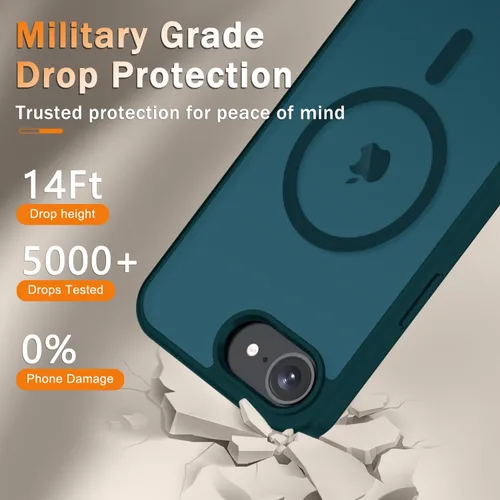 Vista 928 de Funda para Google Pixel 10 Pro XL, cubierta magnética mate, color negro Fit for MagSafe, Screen Protector included, Shockproof Military Grade