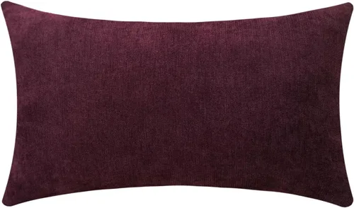 Vista 18 de Juego de 2 fundas de almohada decorativas de pana burdeos suaves y acogedoras, fundas de cojín cuadradas de chenilla para sofá, decoración de sala
