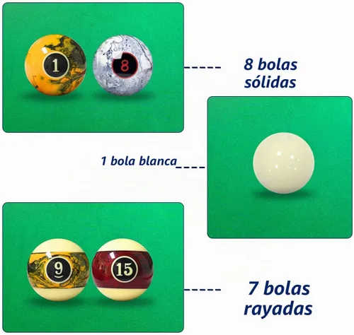 Vista 4 de Juego de bolas de billar de estilo remolino de mármol profesional de 2 1/4 pulgadas para mesa de billar, juego completo de 16 piezas de bolas