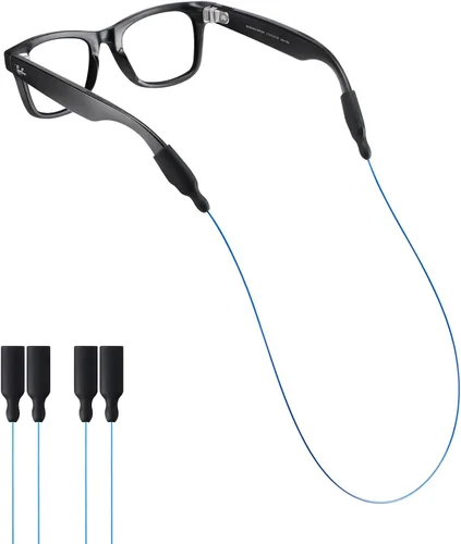Vista 12 de Correa de lentes de sol para lentes Meta RayBan, patillas gruesas, correas para gafas, cordones para hombres, mujeres y niños, soportes para gafas