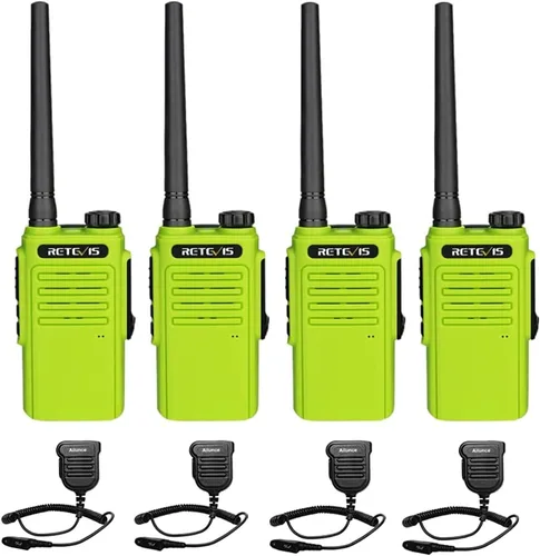 Vista 19 de Retevis Walkie Talkies impermeables RT47 IP67 con micrófono, construcción Negro