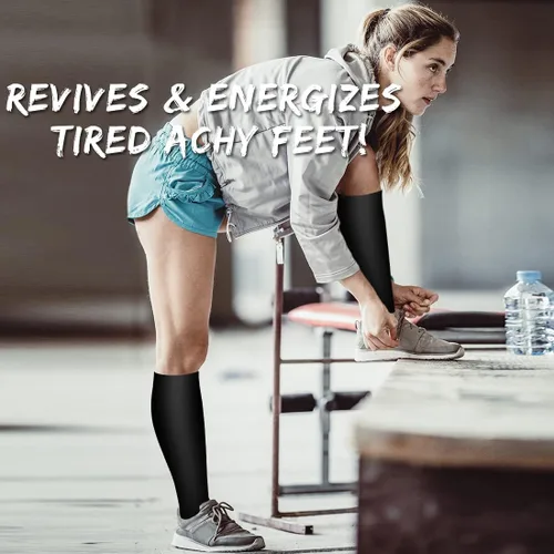 Vista 2 de Calcetines médicos de compresión de cobre para mujeres y hombres 6 pares el mejor apoyo para correr atletismo enfermería viajes