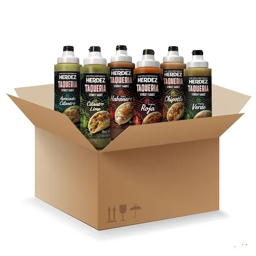 Vista 7 de HERDEZ TAQUERIA STREET SAUCE, paquete variado con Habanero, Verde, Roja y Chipotle, botellas exprimibles de 9 onzas (paquete de 4) – Auténtico sabor