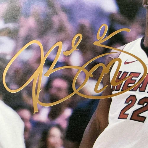 Vista 2 de sufenvera Impresión firmada de Jimmy Butler foto enmarcada con mini pantalla de película, póster para fanáticos del baloncesto, grandes regalos