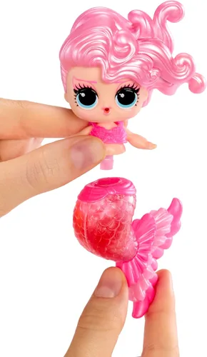 Vista 3 de LOL Surprise Mermaids Makeover Magic Tots con brillo de labios maquillaje DIY usable para ti y tu muñeca, juego acuático divertido, regalo