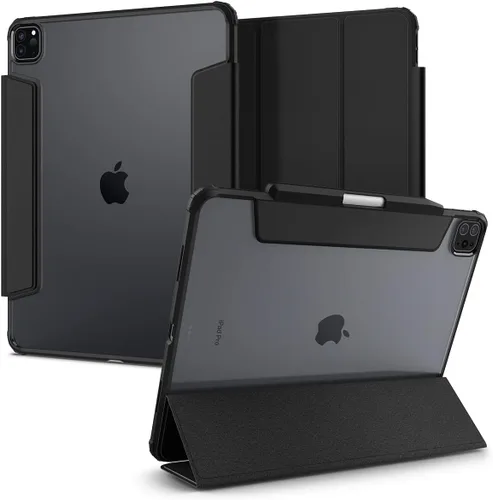 Vista 20 de Spigen Funda para iPad 10.2, iPad de 9ª/8ª/7ª generación (2021/2020/2019), Ultra Hybrid Pro con parte trasera transparente y soporte para lápices