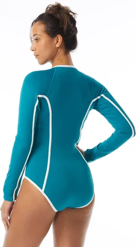 Vista 2 de BEACH HOUSE SPORT Traje de baño de una pieza con cremallera frontal de manga larga Sculpt - Top de bikini adicional