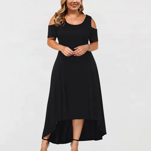Vista 2 de Plus Size Dress for Women Lace Cold Shoulder Maxi Dress Sexy Elegant Elegant Wedding Guest Dresses Evening Party Dress