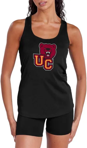 Vista 44 de Camiseta deportiva sin mangas oficial de NCAA Collegiate para mujer, con espalda cruzada, colección con logotipo primario