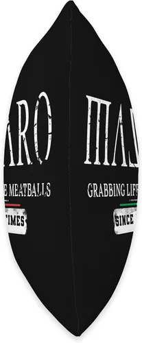 Vista 2 de Italia La Famiglia Family & Country Italia La Famiglia Massaro Grabbing Life by The Meatballs - Almohada de 16 x 16 pulgadas, multicolor