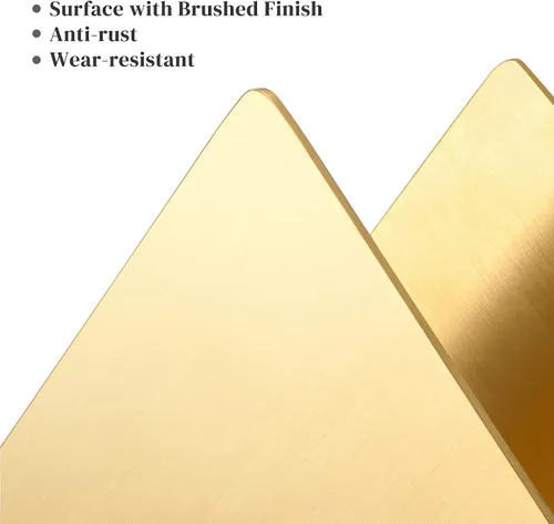 Vista 4 de Servilletero dorado de acero inoxidable, moderno dispensador de servilletas de cóctel triangular, organizador para encimeras de cocina, mesas