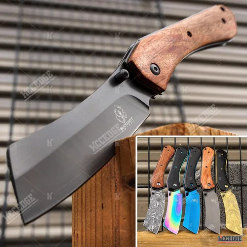 Vista 7 de KCCEDGE BEST CUTLERY SOURCE EDC - Cuchillo de bolsillo para camping, accesorios de navaja de afeitar de borde afilado, cuchillo plegable