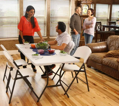 Vista 6 de Lifetime Productos Silla Plegable Contorneada, Blanco