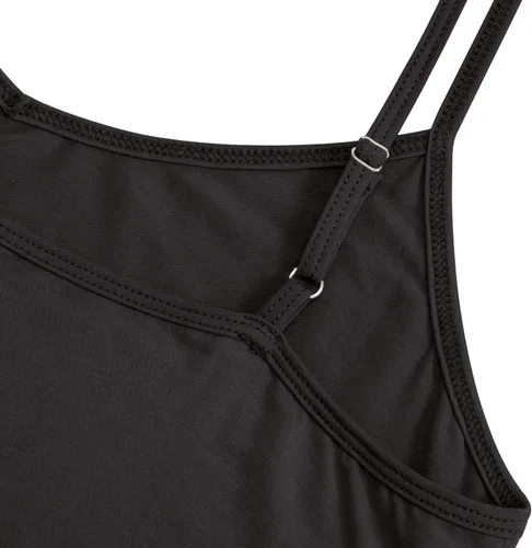 Vista 6 de AUHEGN Minivestido básico con tirantes delgados ajustables para mujer Negro