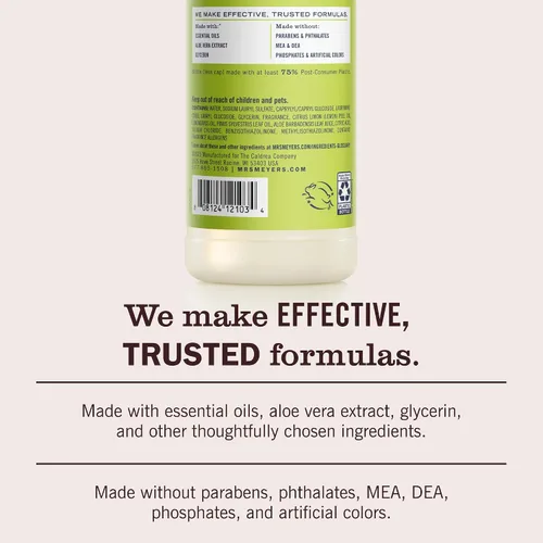 Vista 5 de Mrs. Meyer's - Detergente líquido para platos, aroma a verbena de limón, fórmula biodegradable, paquete de 3 unidades, 16 fl oz