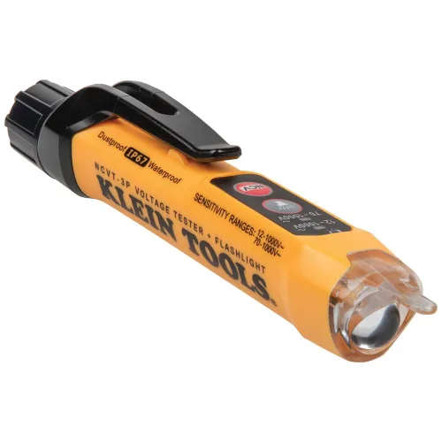Vista 9 de Klein Tools NCVT3PKIT Kit de prueba eléctrica, probador de voltaje sin contacto de doble rango con linterna, probador de voltaje CA/CC