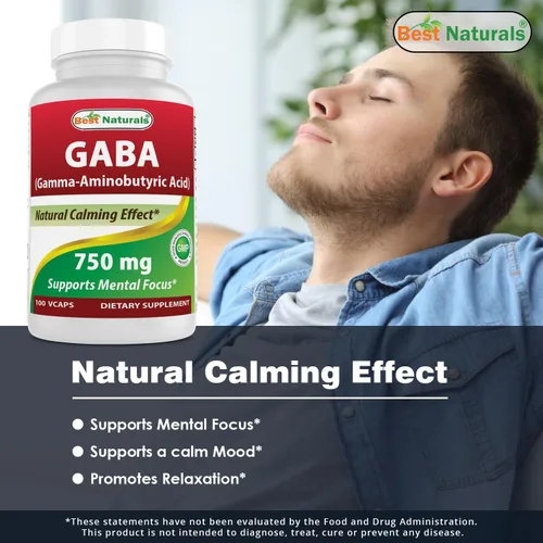 Vista 4 de Best Naturals GABA 750 mg y L-teanina 200 mg