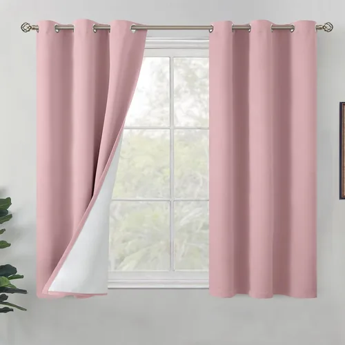 Vista 44 de BGment - Cortinas blackout blancas para dormitorio de 84 pulgadas de largo, juego de 2 paneles, cortinas para dormitorio con aislamiento térmico