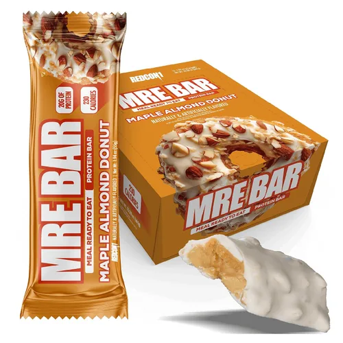 Vista 11 de REDCON1 MRE Barras de proteína de masa de galletas con chispas de chocolate, 12 barras de aperitivos para desayuno o después del entrenamiento 12