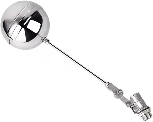 Vista 2 de 1pcs 304 Stainless Steel Adjustable Float Valve For Water Tank Float Ball Automatic Water Level Control(1inch)