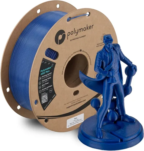 Vista 32 de Polymaker Filamento ABS Pro para impresora 3D de 0.069 pulgadas, color negro, ABS de grado de ingeniería de 2.2 lbs con alta resistencia al calor