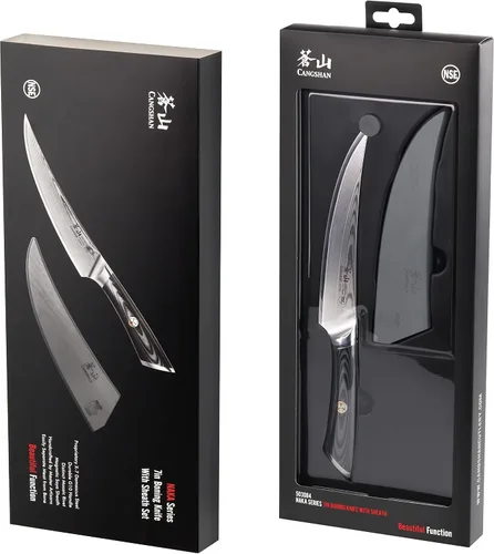 Vista 8 de Cangshan NAKA Series Cuchillo deshuesador de 7 pulgadas con funda, acero forjado X-7 503084