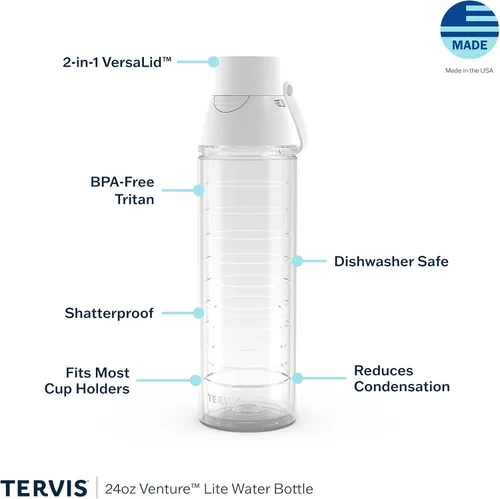 Vista 3 de Tervis Venture Lite Medical - Vaso aislado de doble pared fabricado en Estados Unidos con aislamiento de doble pared mantiene las bebidas frías