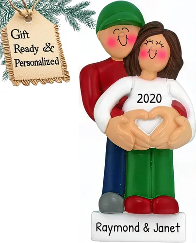 Vista 17 de Adorno personalizado para bebé 2025 – Regalos de embarazo personalizados para futura mamá, adorno de Navidad embarazada 2025, regalos para nuevas