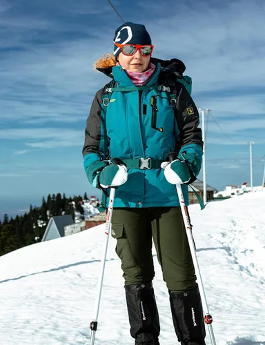 Vista 5 de TBMPOY Pantalones cargo de senderismo para mujer, impermeables, resistentes al viento, forro polar, pantalones de nieve