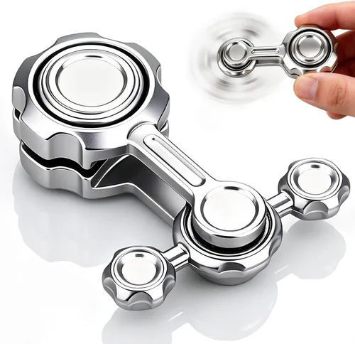 Vista 10 de Juguete giratorio de metal para niños y adultos, juguete de escritorio giratorio de mano, juguete sensorial para aliviar la ansiedad y el estrés