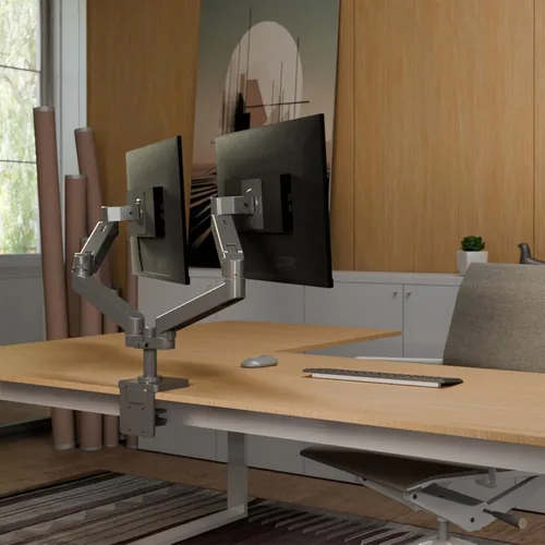 Vista 4 de Ergotron Brazo de monitor dual LX Pro Premium actualizado, soporte de escritorio VESA - para 2 monitores de hasta 27 pulgadas, 4 a 20 libras cada