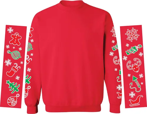 Vista 2 de Lets Get Lit - Suéter feo de Navidad con diseños en mangas - Sudadera con luz de temporada festiva - Regalo de Navidad