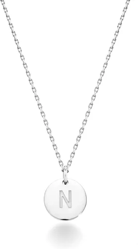 Vista 50 de Miabella Italian 925 Sterling Silver Initial Necklace Women Letter Pendant Plata esterlina