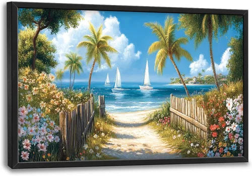 Vista 26 de Arte de pared grande de soldado para sala de estar, bandera patriótica de Estados Unidos, decoración en lienzo con marco militar, impresiones