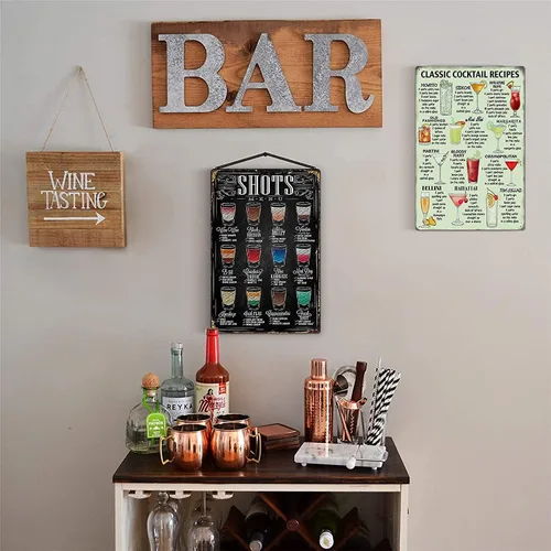 Vista 6 de Mechanic Garage Rates Metal Sign - UV Protected Fade Resistant 8x12 Inch Aluminum Wall Decor for Home Man Cave Garage Bar Automotive Plaque