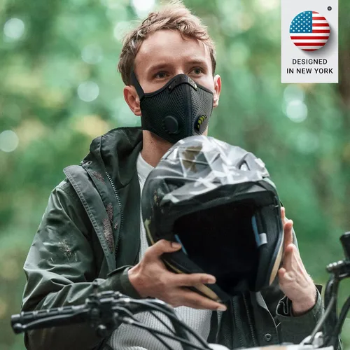 Vista 8 de FIGHTECH Máscara antipolvo – 3 tamaños – Mascarilla reutilizable con filtros de carbono y válvulas de aire para carpintería, construcción, mudanza