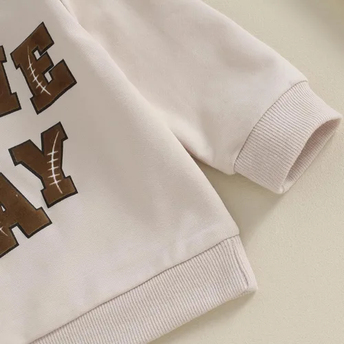 Vista 5 de LXXIASHI Conjunto de sudadera de fútbol para recién nacido, sudadera de fútbol para bebés, niños y niñas, conjunto de pantalones deportivos