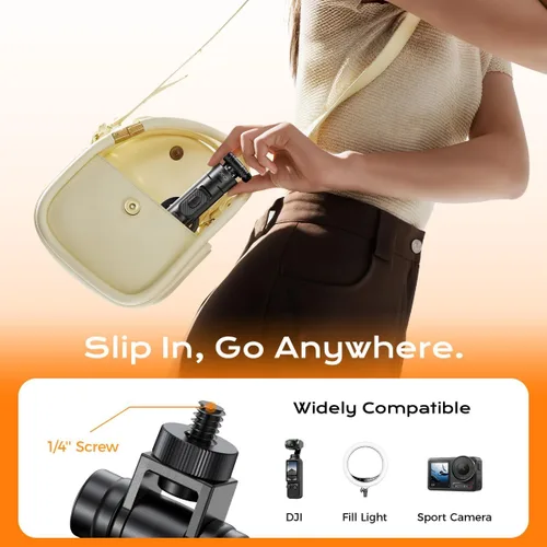 Vista 8 de Trípode magnético para teléfono, trípode ajustable y plegable de 51 pulgadas para iPhone con control remoto, fuerte soporte magnético para selfie