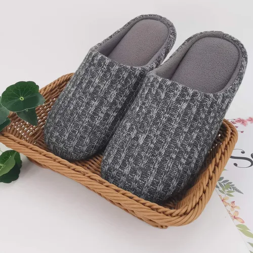 Vista 2 de ofoot Pantuflas de casa de espuma viscoelástica de algodón lavable para mujer, para el hogar, para interiores, para dormitorio, ligeras