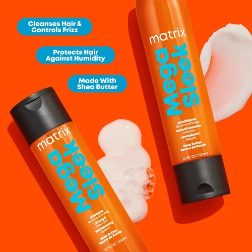 Vista 2 de Matrix Mega Sleek Shampoo - Smoothing and Detangling, For Dry, Damaged & Frizzy Hair